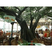 Coed Banyan Artiffisial Hynafol ar gyfer Addurno Bwyty